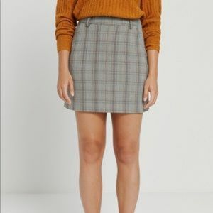 Frank & Oak plaid mini skirt